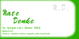 mate denke business card
