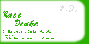 mate denke business card